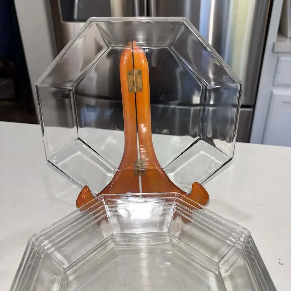 Vintage Arcoroc Octime Clear Glass Octagonal Soup Bowls 7.5” (6)